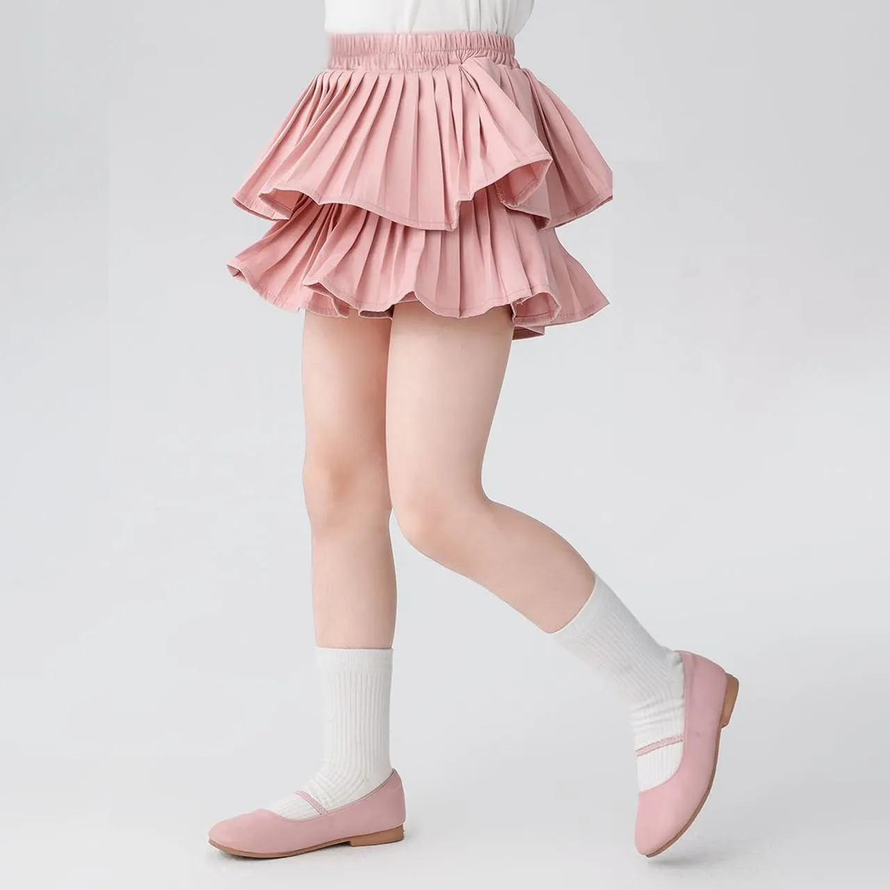 2 Pack Girls Ruffle Skirt Girls' Skirts & Skorts Black Ruffle Skirt Girls Skorts Ruffle Skirt