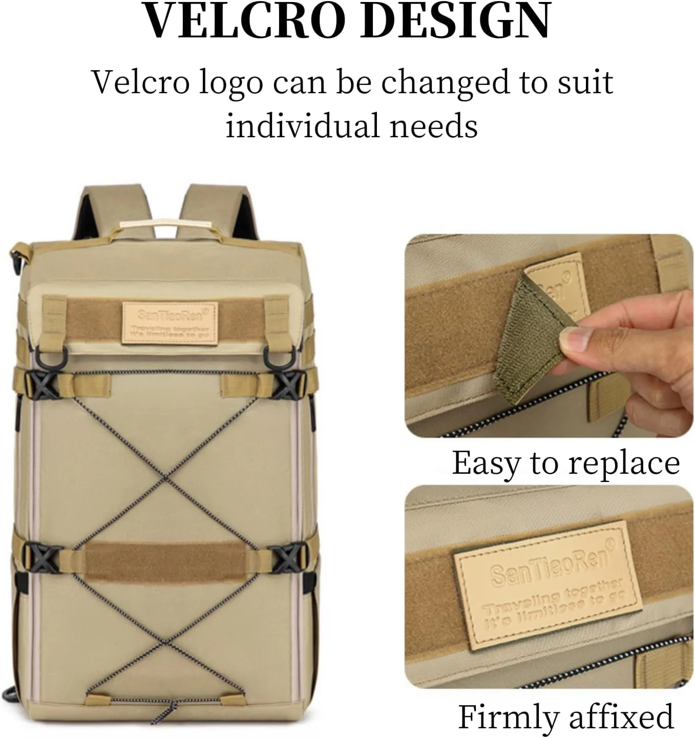 45L Travel Backpack, 15.6 Inch Laptop Backpack for Men Women, Large Carry on Backpack Airplane Approved, Waterproof Rucksack Casual Daypack with Shoe Compartment for Work Business Hiking khaki