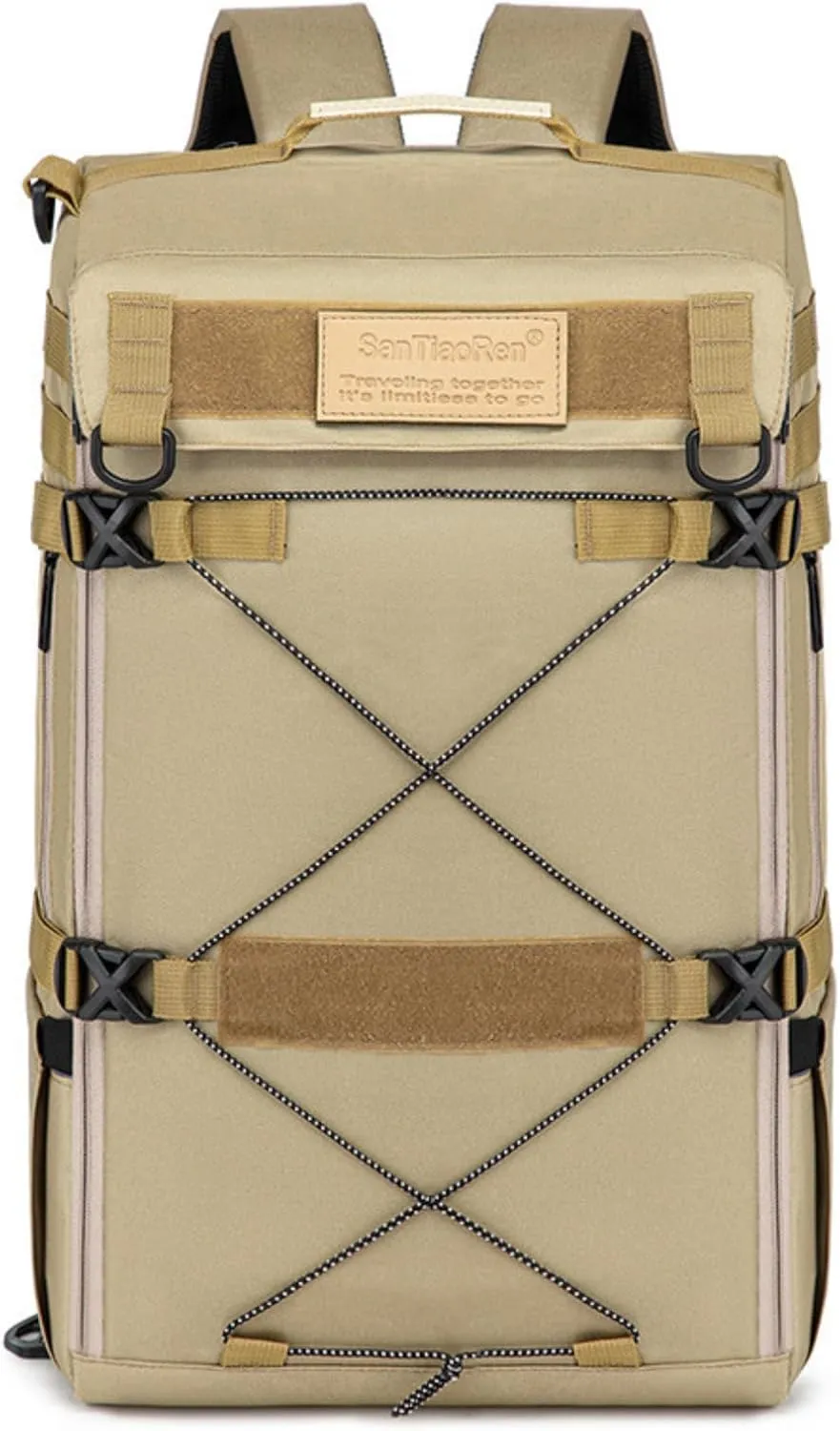 45L Travel Backpack, 15.6 Inch Laptop Backpack for Men Women, Large Carry on Backpack Airplane Approved, Waterproof Rucksack Casual Daypack with Shoe Compartment for Work Business Hiking khaki