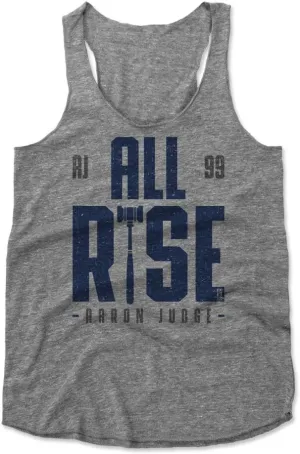 500 LEVEL Aaron Judge Women's Tank Top Small Heather Gray - New York Baseball Women's Apparel - Aaron Judge Rise B