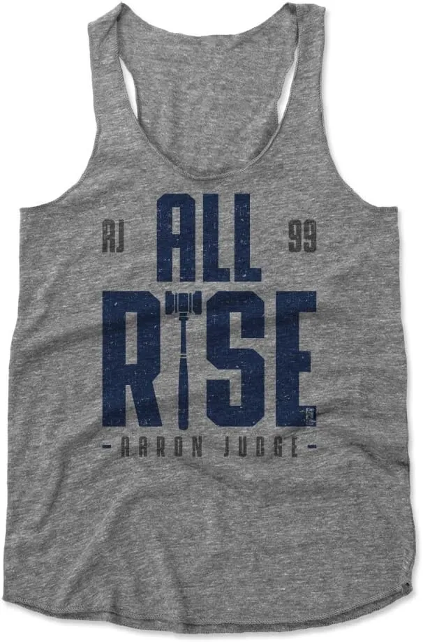 500 LEVEL Aaron Judge Women's Tank Top Small Heather Gray - New York Baseball Women's Apparel - Aaron Judge Rise B