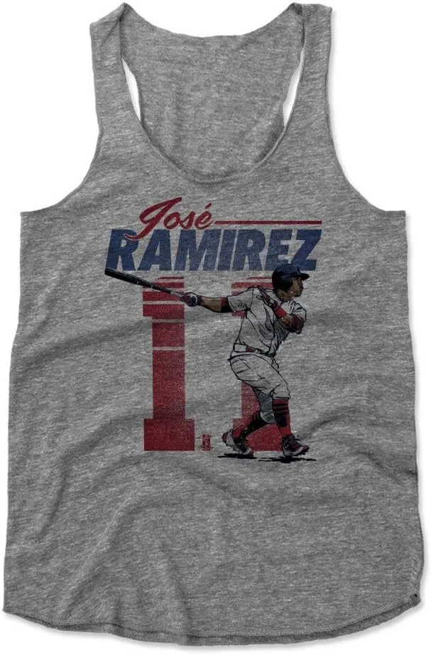 500 LEVEL Jose Ramirez Women's Tank Top - Cleveland Baseball Women's Apparel - Jose Ramirez Retro