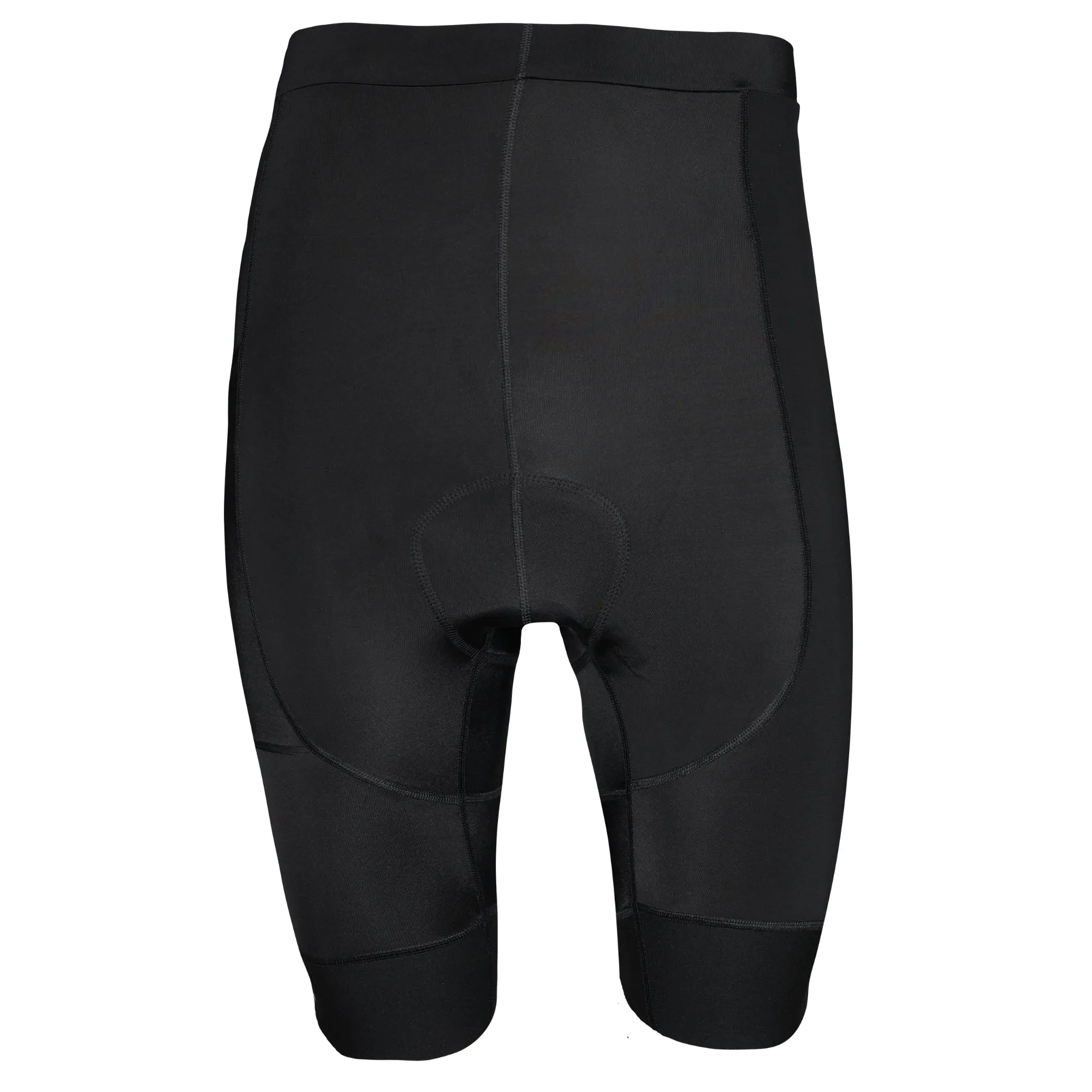 Aerodoc Ignite Black Cycling Bibshorts with Reflective Zipper, Power Band, and 2 Pockets