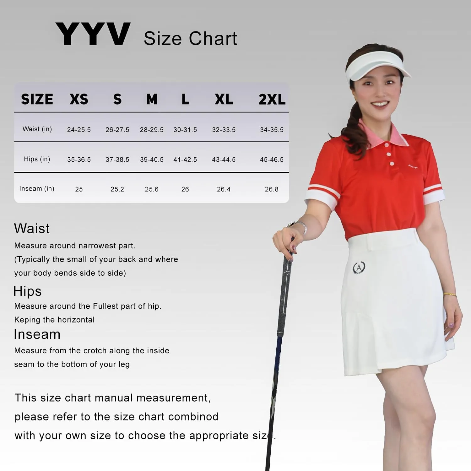 AIGE Women's Skorts Golf Casual Skort Skirts, Tennis Skirt Athletic High Waisted with Pockets Inner Shorts Sport