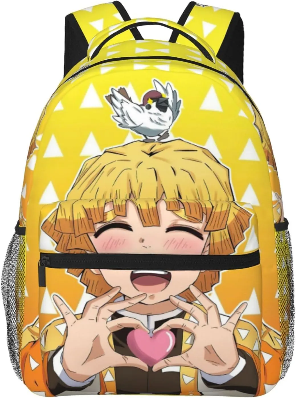 Anime Cute Pattern Casual Backpack 16" Large Capacity Laptop Backpack Adjustable Straps Business Daypack Bag For Travel, Work & Outdoor, Adults