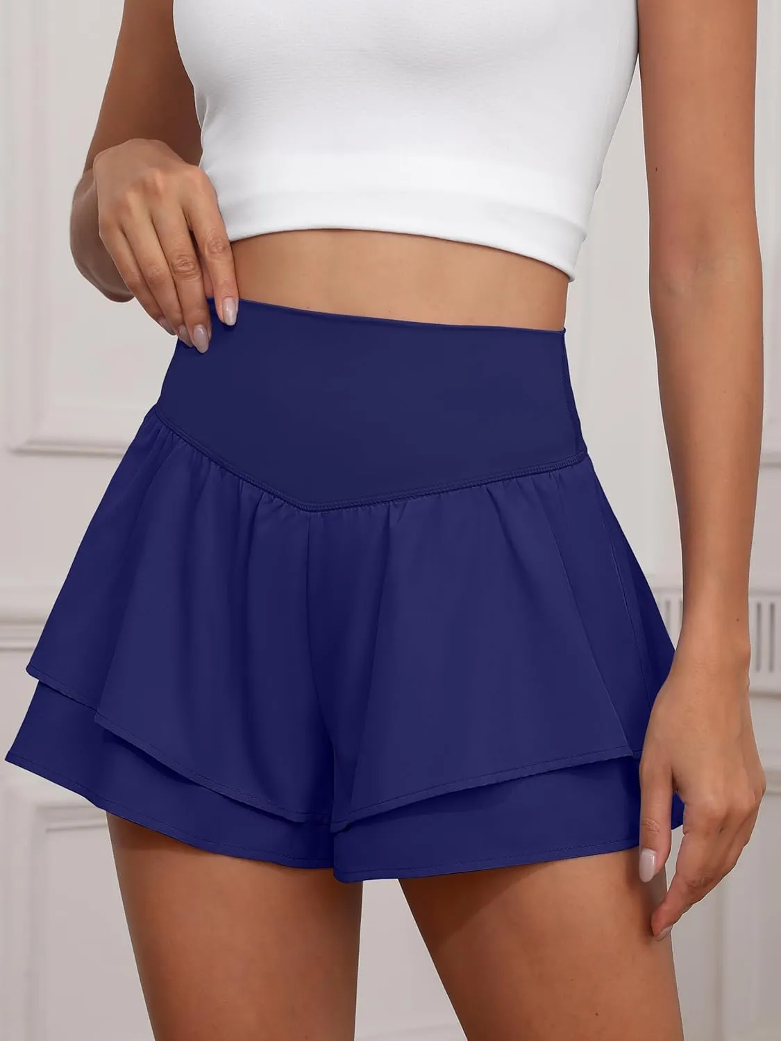 ANRABESS Womens Workout Running Shorts 2 in 1 Flowy High Waisted Athletic Loose Short 2025 Cute Tennis Skorts with a Pocket