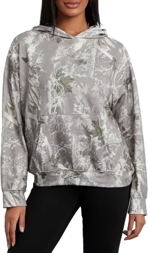 Aopwsrlyi Women's Camo Hoodies Maple Leaf Print Oversized Long Sleeve Pullover Hooded Sweatshirt with Pocket