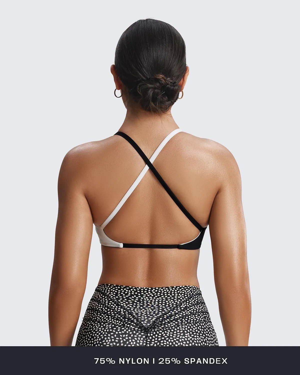 Aoxjox Women's Workout Sports Bras Fitness Backless Padded Sienna Low Impact Bra Yoga Crop Tank Top