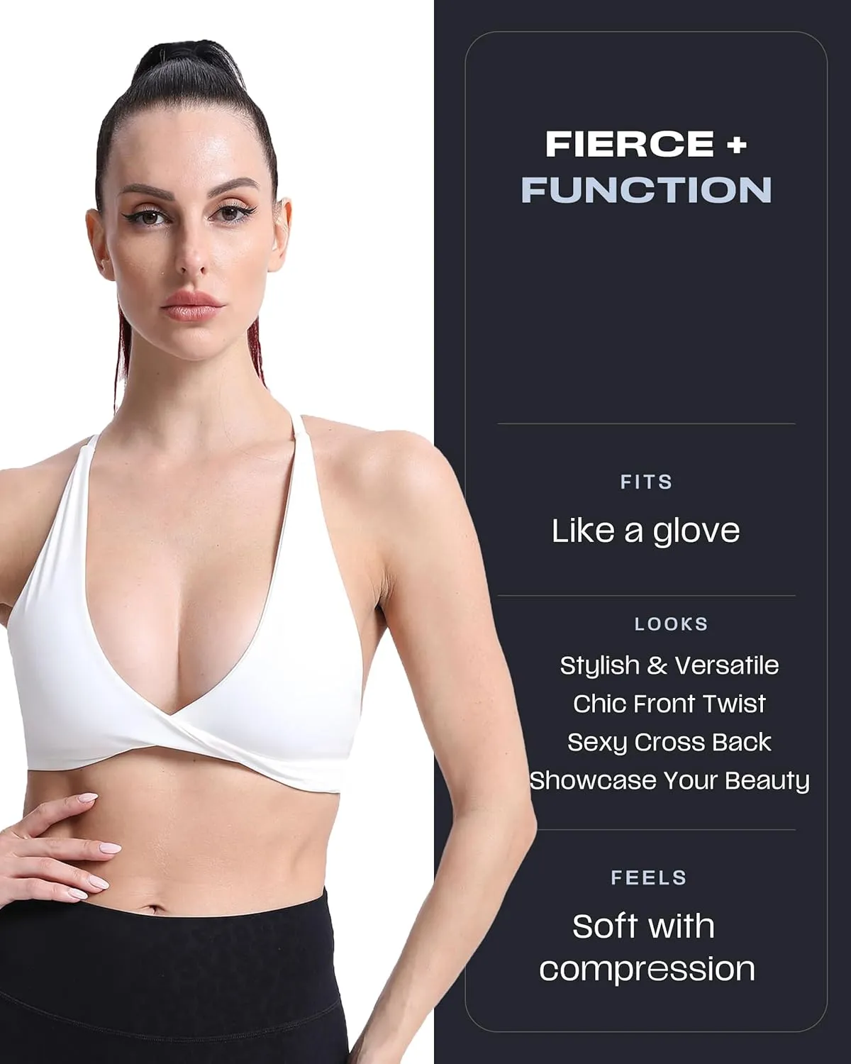Aoxjox Women's Workout Sports Bras Fitness Backless Padded Sienna Low Impact Bra Yoga Crop Tank Top