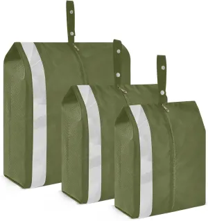 Army Green Travel Packing Bags Packing Cubes with Shoe Bag Shoe Bags with Sturdy Zipper