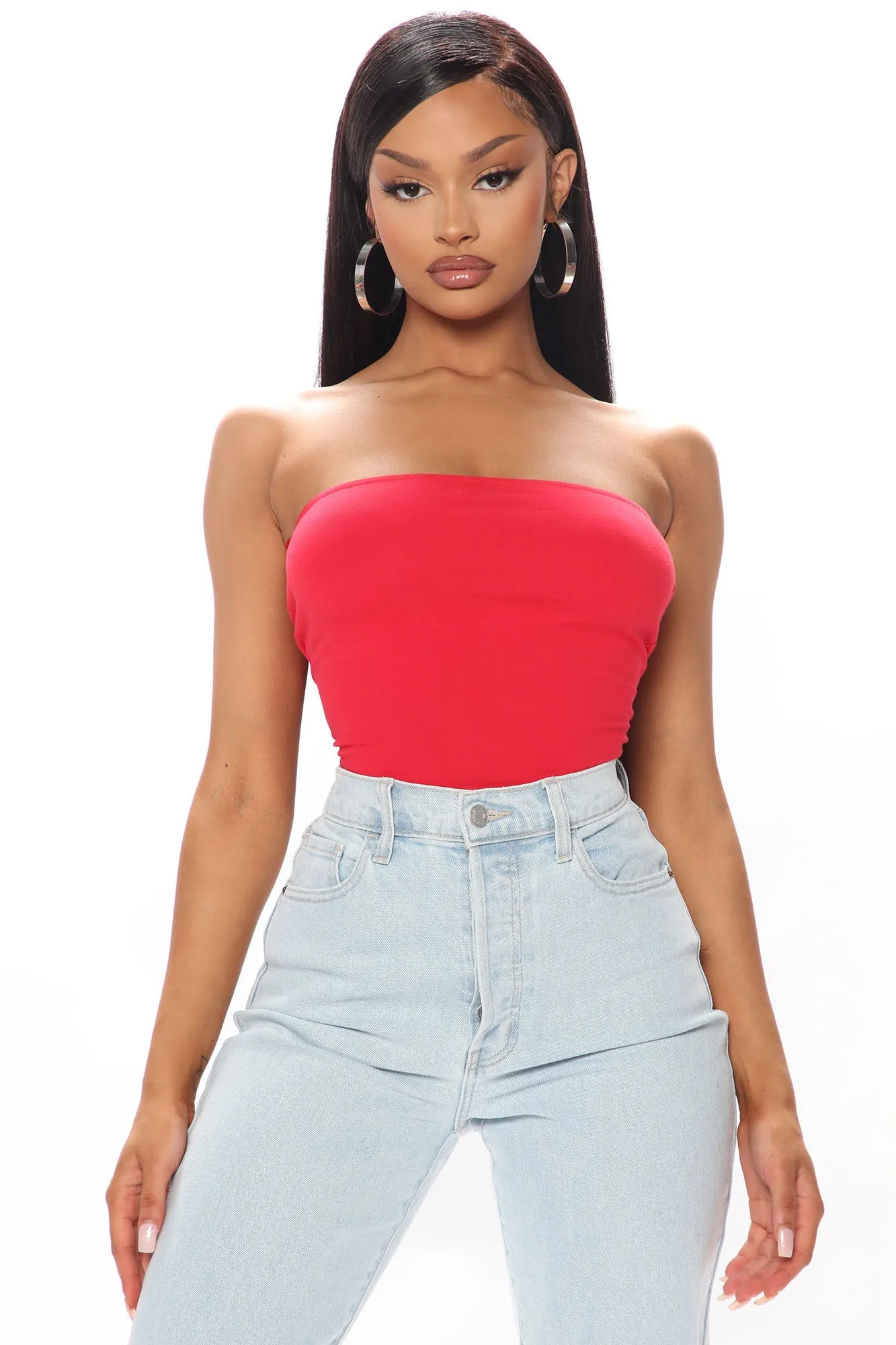 Ashlee Tube Top - Red