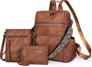 Backpack Purse for Women Pu Leather Travel Backpack Fashion Designer Shoulder Bag Ladies Convertible Handbags