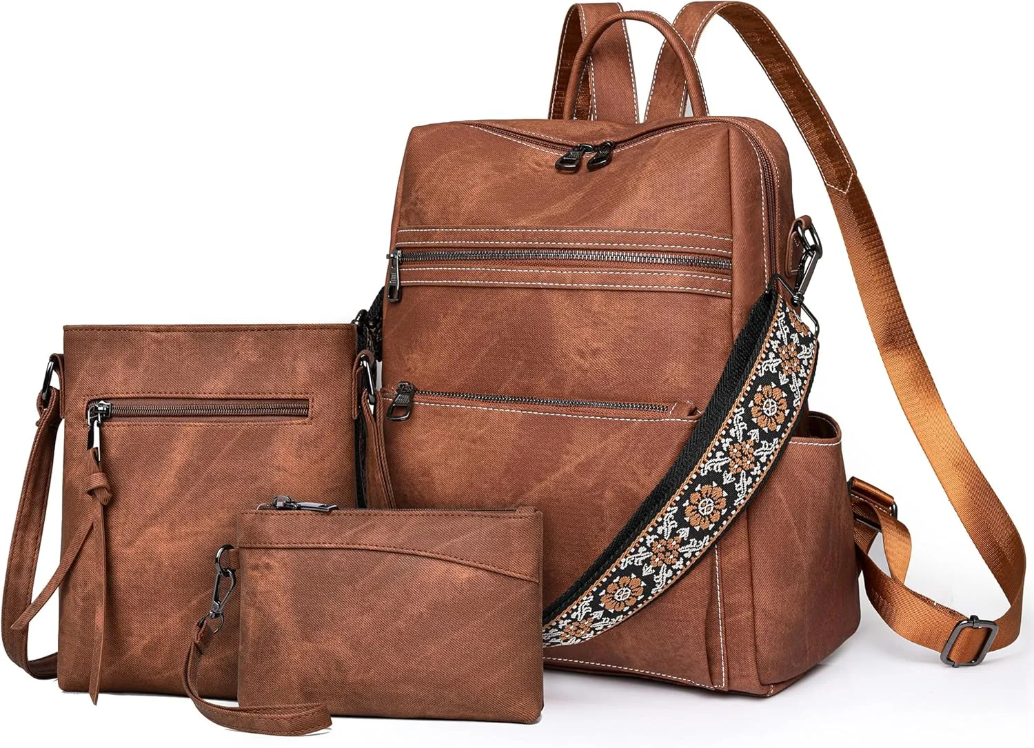 Backpack Purse for Women Pu Leather Travel Backpack Fashion Designer Shoulder Bag Ladies Convertible Handbags