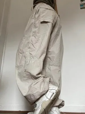 Baggy Cargo Y2K Low Waist Straight Wide Leg Parachute Multiple Pockets Joggers Streetwear Trendy Pants