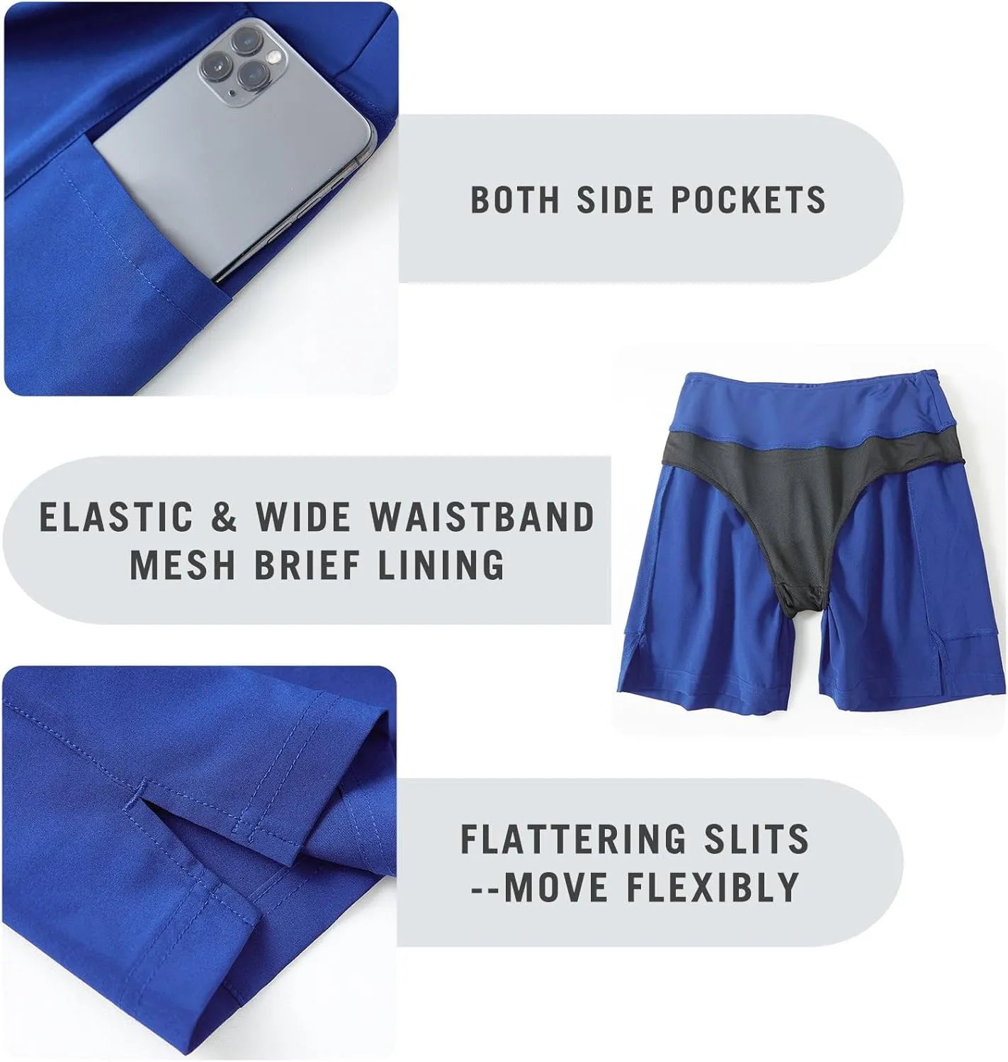 baleaf Women's 3''/ 5"/ 7" Quick Dry High Waisted Swim Board Shorts UPF 50  Swimsuit Bottom Trunks with Liner
