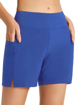 baleaf Women's 3''/ 5"/ 7" Quick Dry High Waisted Swim Board Shorts UPF 50  Swimsuit Bottom Trunks with Liner