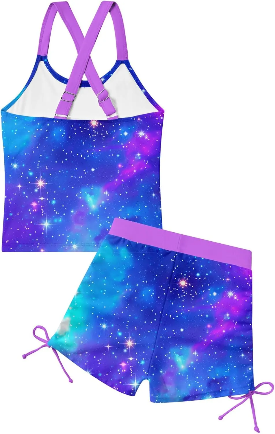 BFUSTYLE Girls Tankini Swimsuit Kids Bathing Suits with Shorts 6-11 Years