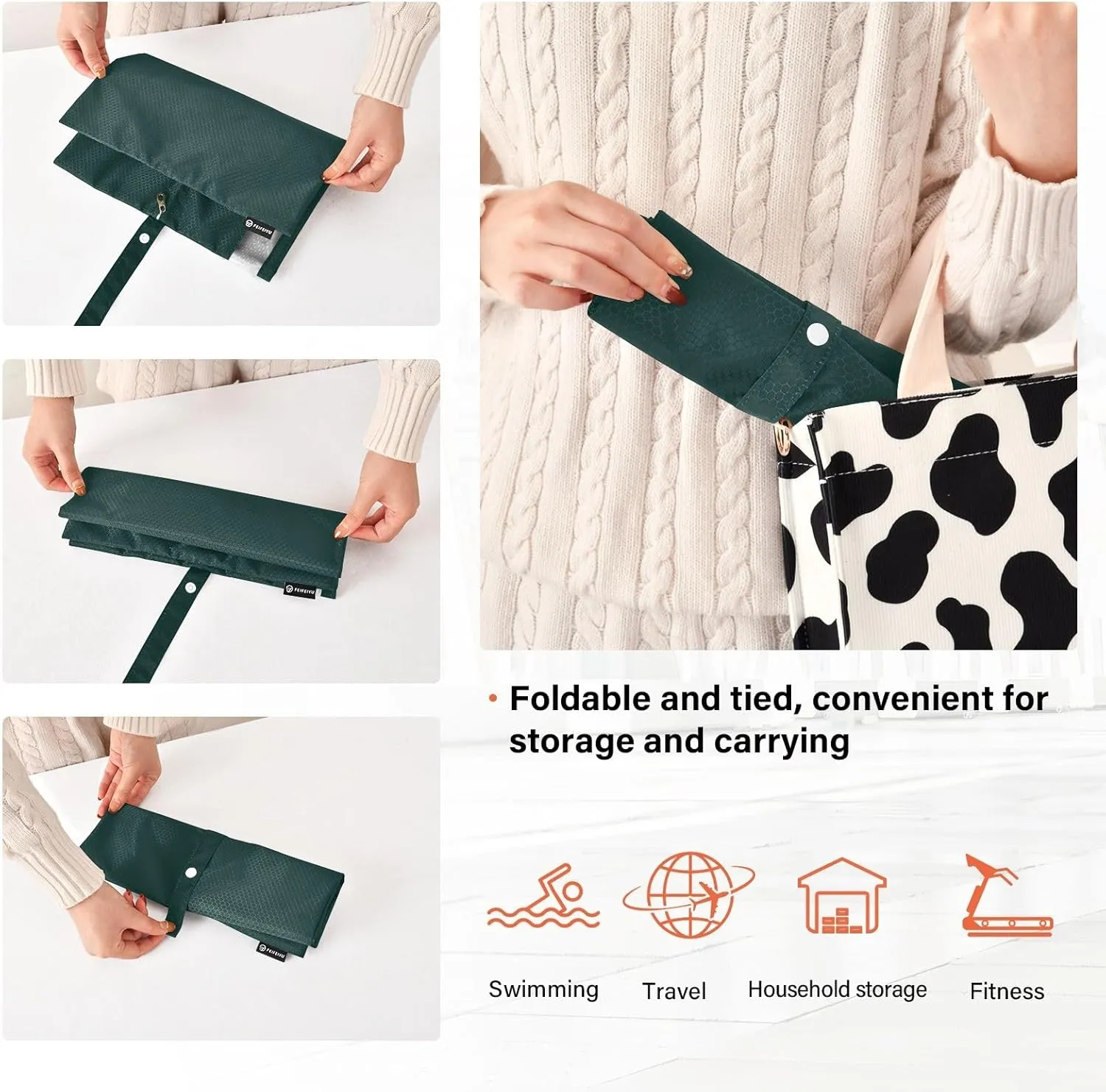 Black Green Travel Packing Bags 3 Sizes Luggage Organizer Bags Set Packing Organizers for Luggage