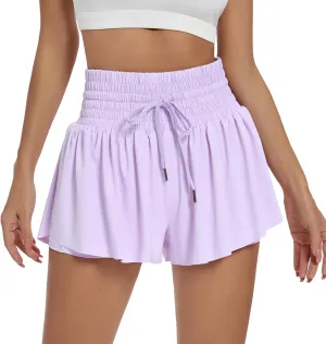 Blaosn Flowy Athletic Shorts for Women Workout Running Gym Yoga High Waist Skort Sweat Skirt Cute Clothes Summer Outfits
