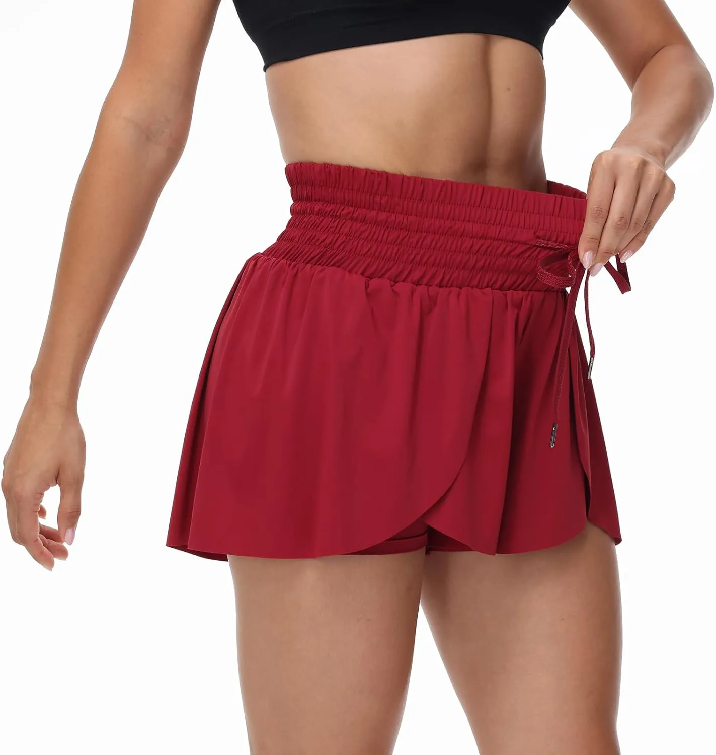Blaosn Flowy Running Shorts for Women Gym Yoga Workout Athletic Tennis Golf High Waisted with Pockets Cute Clothes Summer