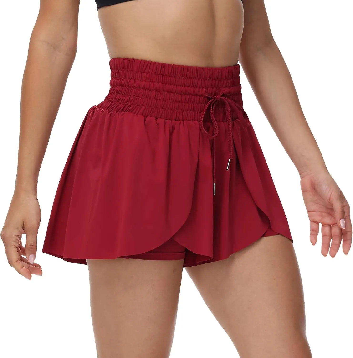 Blaosn Flowy Running Shorts for Women Gym Yoga Workout Athletic Tennis Golf High Waisted with Pockets Cute Clothes Summer