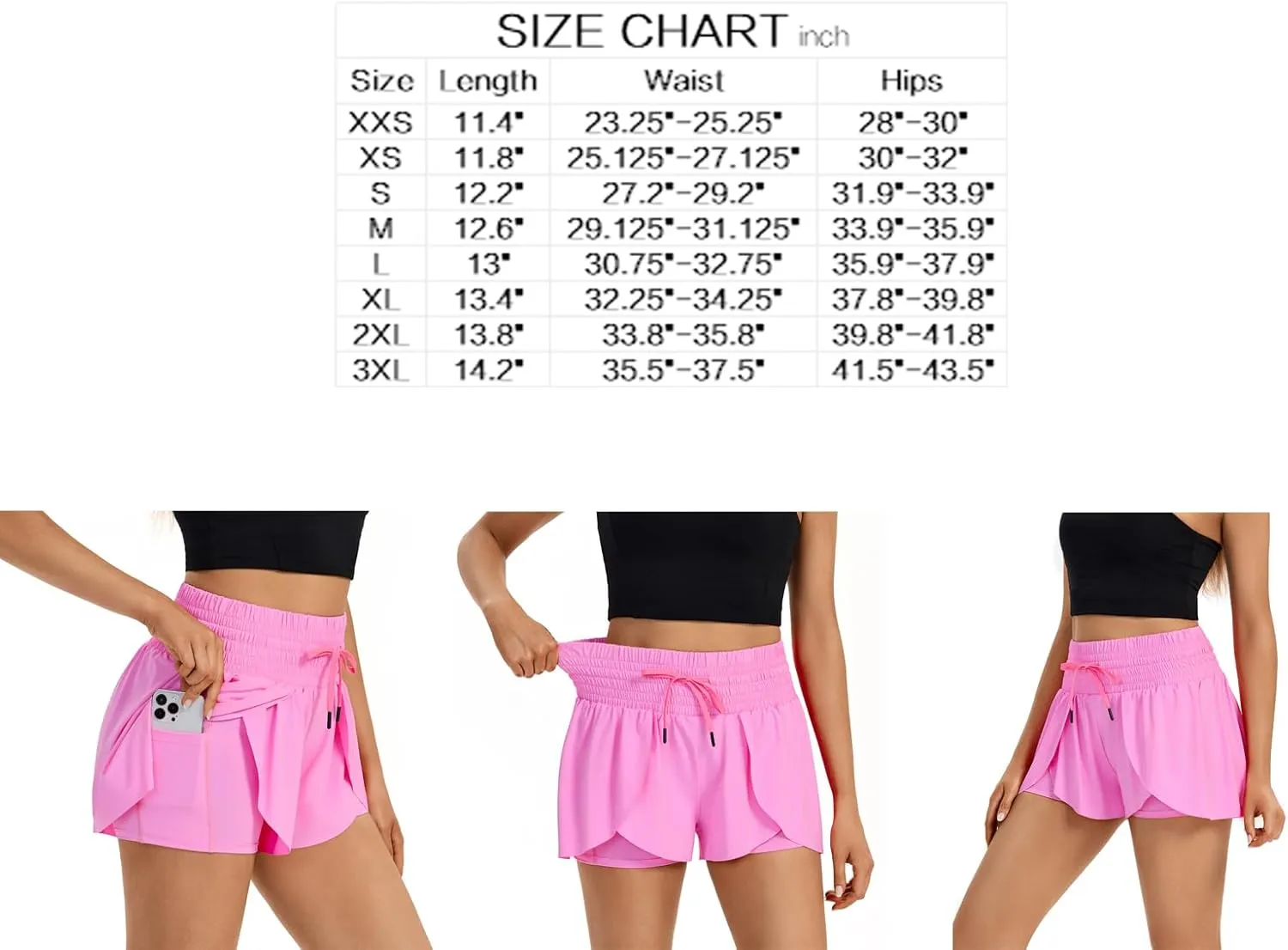 Blaosn Flowy Running Shorts for Women Gym Yoga Workout Athletic Tennis Golf High Waisted with Pockets Cute Clothes Summer