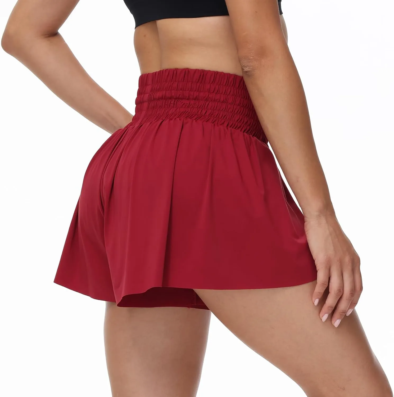 Blaosn Flowy Running Shorts for Women Gym Yoga Workout Athletic Tennis Golf High Waisted with Pockets Cute Clothes Summer