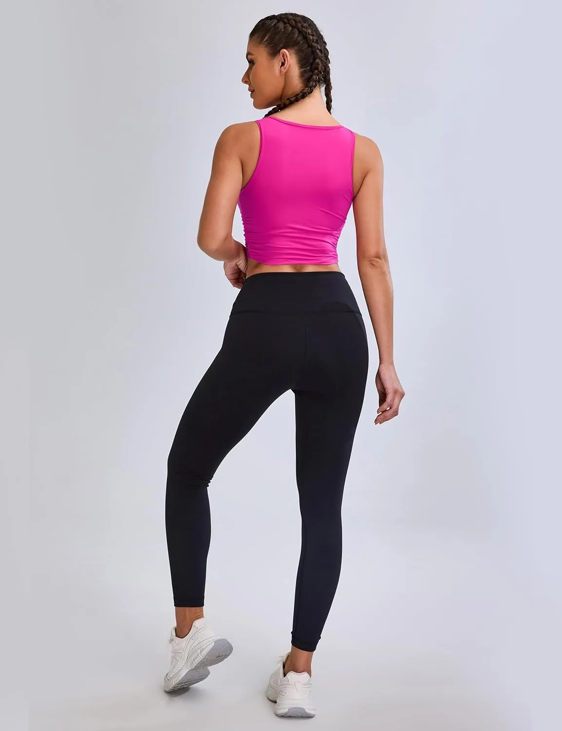 BMJL Women's Sports Bras High Neck Longline Removable Padded Yoga Workout Crop Tank Top with Built in Pads 2025
