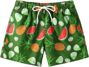 Boys Swim Trunks Quick Dry Swim Board Shorts Toddler Beach Lightweight Swimsuit Bottom for Kids 2-8Y