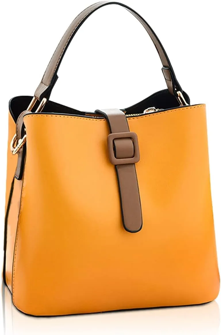 Bucket Bag for Women PU Leather Handbags & Shoulder Bags Fashion Ladies Crossbody Bag Top Handle Clutch Bag