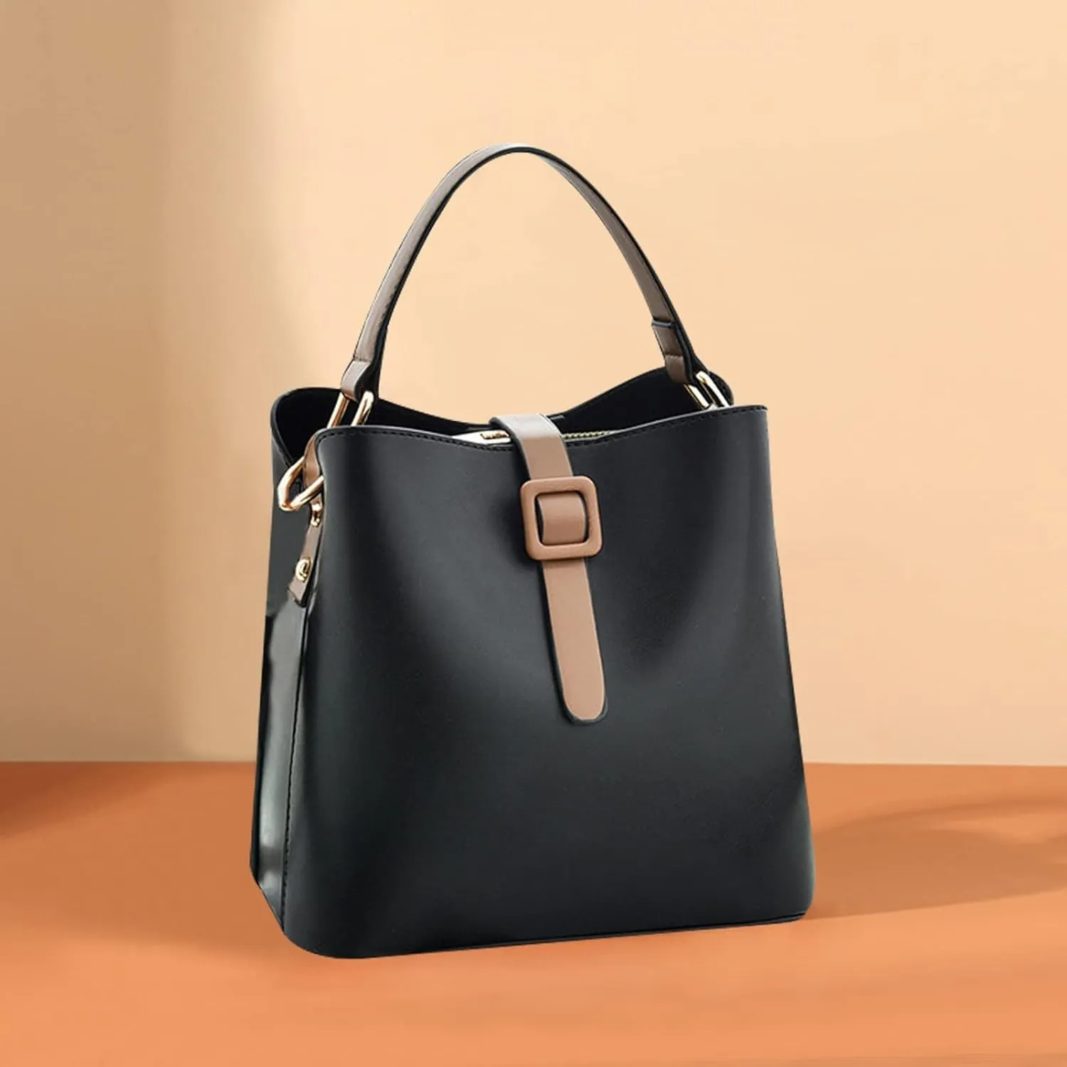 Bucket Bag for Women PU Leather Handbags & Shoulder Bags Fashion Ladies Crossbody Bag Top Handle Clutch Bag