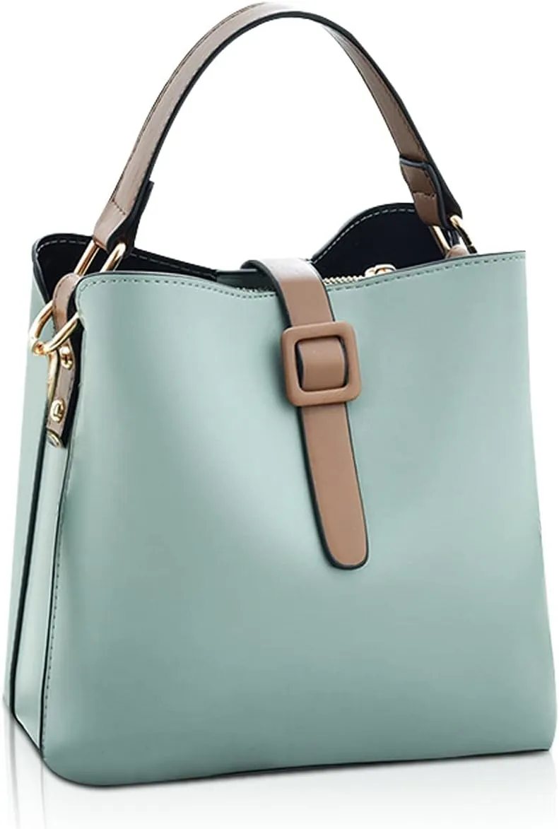 Bucket Bag for Women PU Leather Handbags & Shoulder Bags Fashion Ladies Crossbody Bag Top Handle Clutch Bag