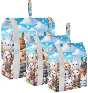 Bunnies Party Travel Packing Organizers 3 Pcs Packing Cubes for Travel Luggage Packing Organizers