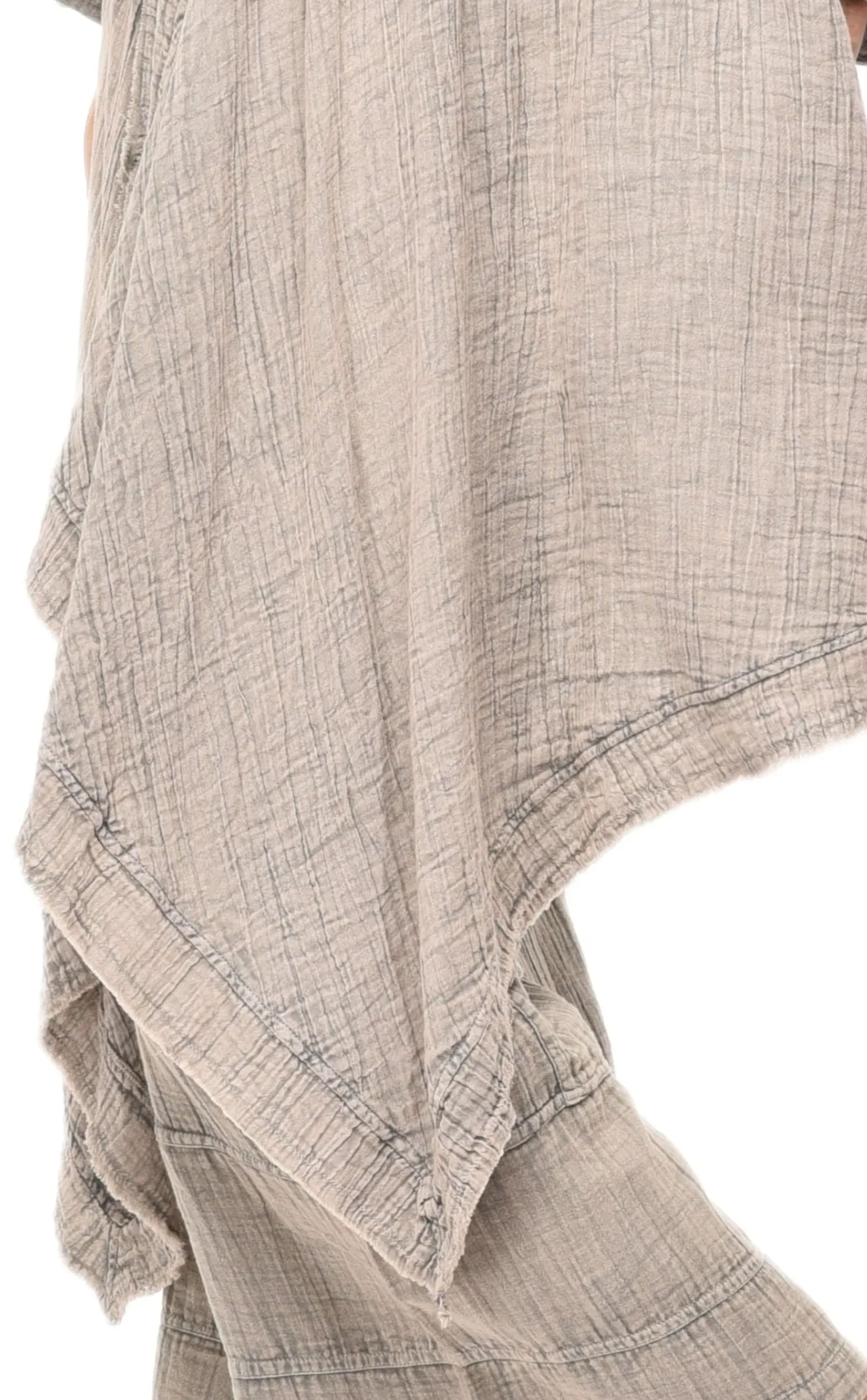 Cheyenne Womens Cardigan Cotton Gauze in Elephant
