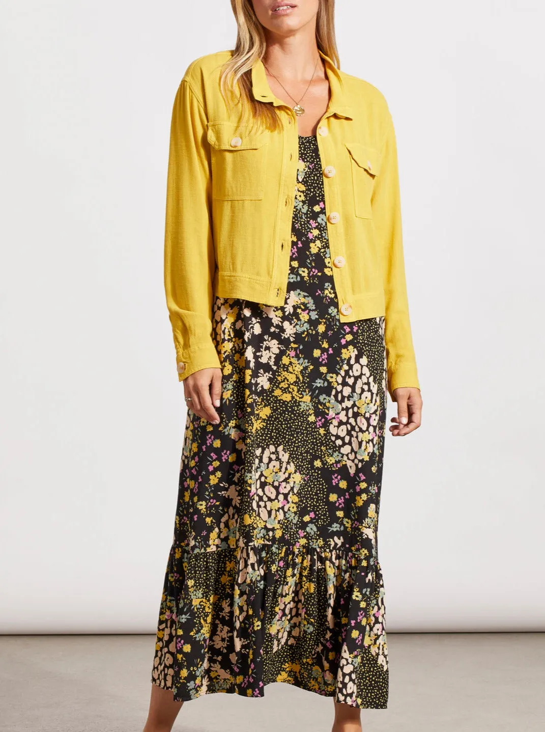 Crop Jacket With Pockets [Limoncello-6889O]