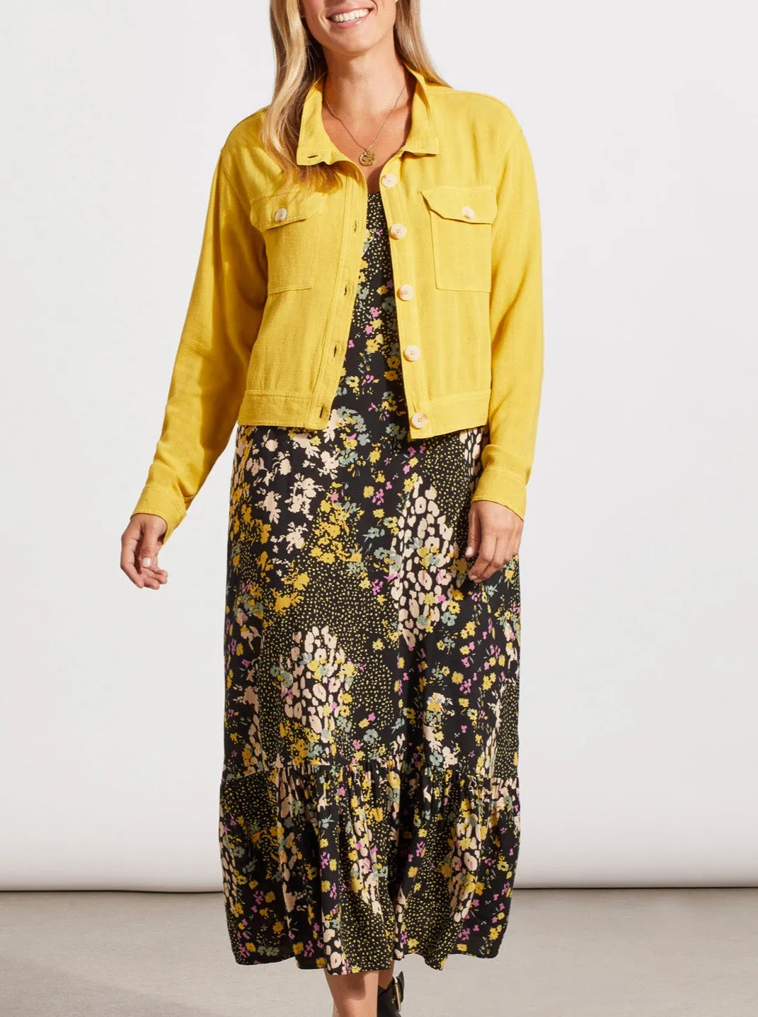 Crop Jacket With Pockets [Limoncello-6889O]