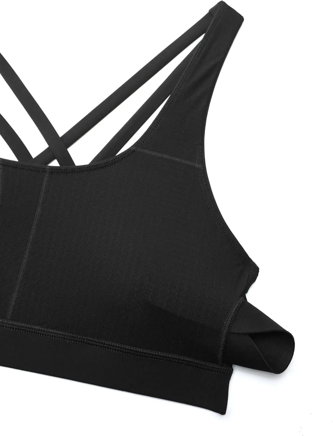 CRZ YOGA Women's Strappy Sports Bras Fitness Workout Padded Yoga Top Criss Cross Back Cami