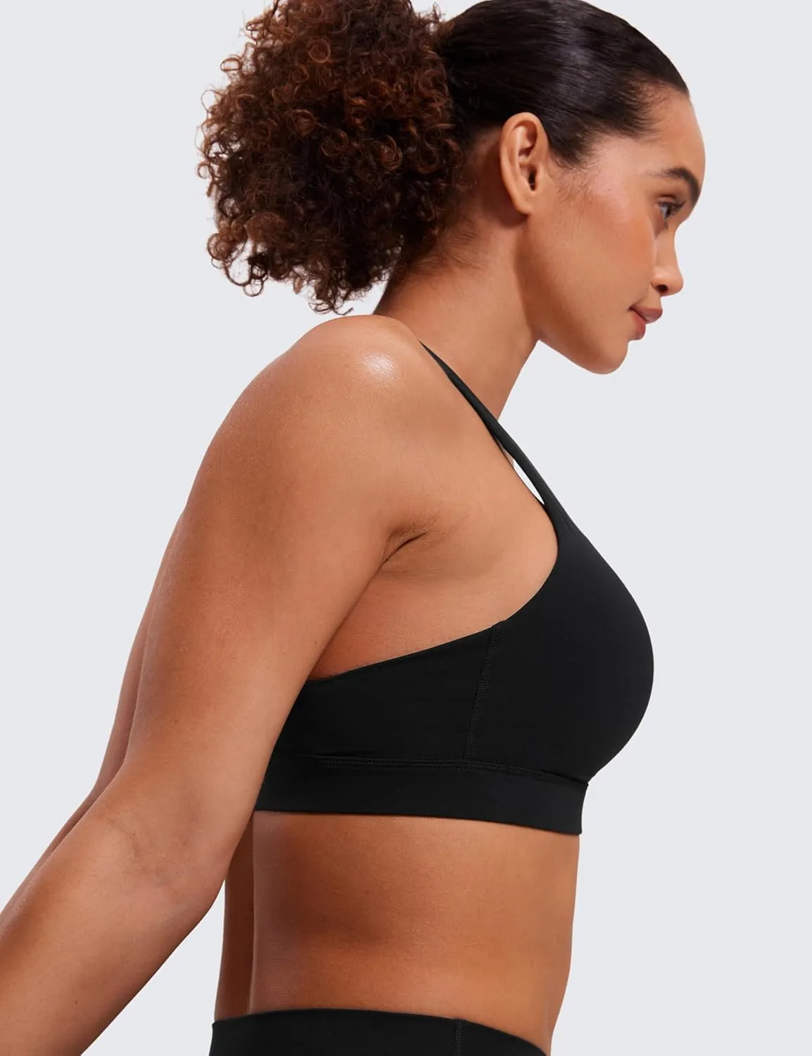 CRZ YOGA Women's Strappy Sports Bras Fitness Workout Padded Yoga Top Criss Cross Back Cami