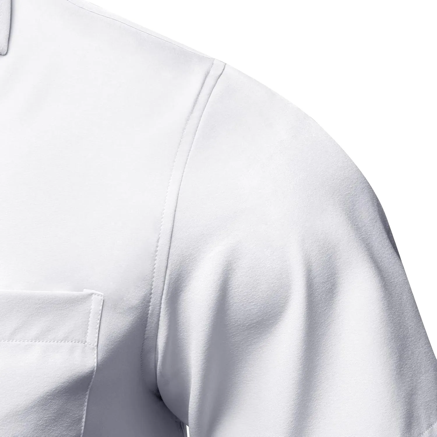 DiBanGu Men's Casual Dress Shirt Cotton Short Sleeve Button Down Shirts Regular Fit Paisley Solid Contrast Design