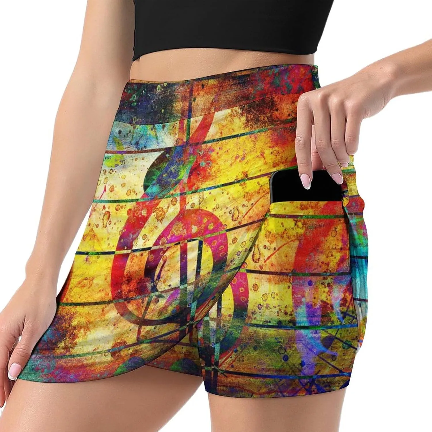 Donnapink Women Yoga Skirt, High Waist A-line Dress Trouser, Running Shorts(S-4XL)