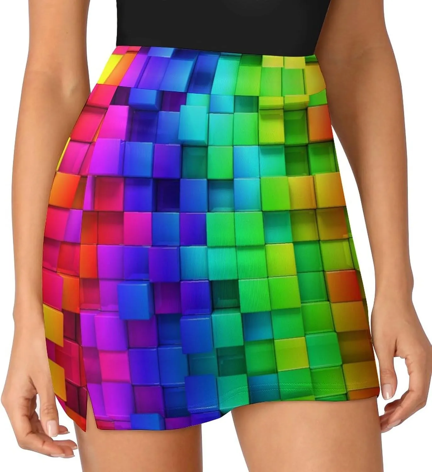 Donnapink Women Yoga Skirt, High Waist A-line Dress Trouser, Running Shorts(S-4XL)