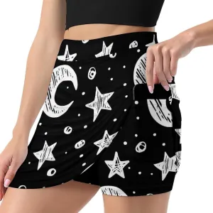 Donnapink Women Yoga Skirt, High Waist A-line Dress Trouser, Running Shorts(S-4XL)