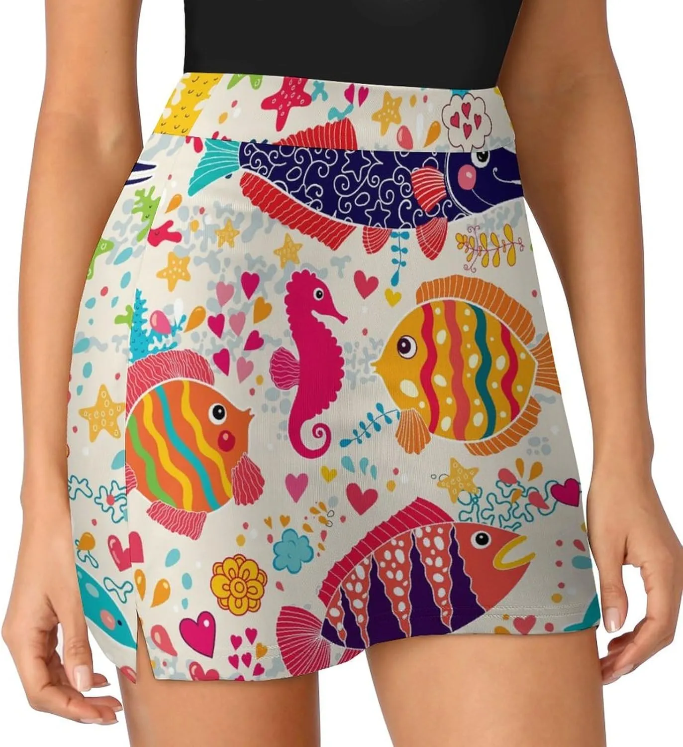 Donnapink Women Yoga Skirt, High Waist A-line Dress Trouser, Running Shorts(S-4XL)