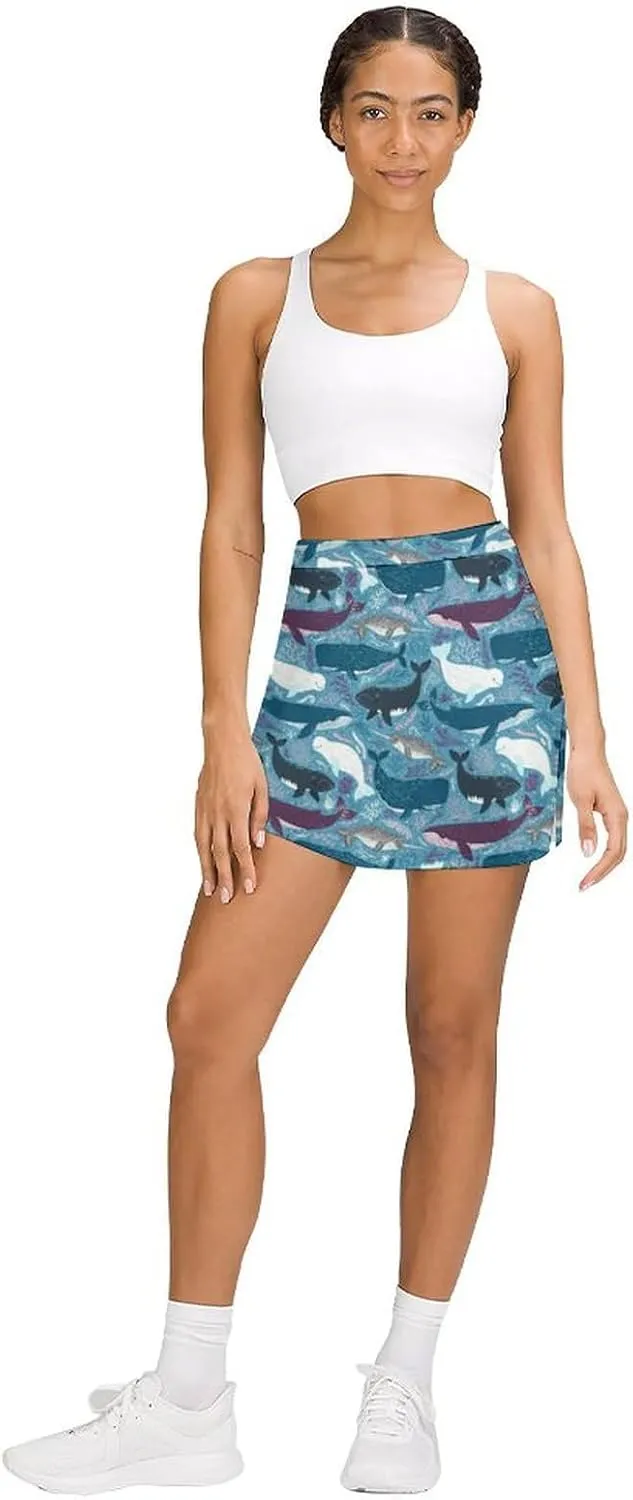 Donnapink Women Yoga Skirt, High Waist A-line Dress Trouser, Running Shorts(S-4XL)