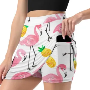 Donnapink Women Yoga Skirt, High Waist A-line Dress Trouser, Running Shorts(S-4XL)
