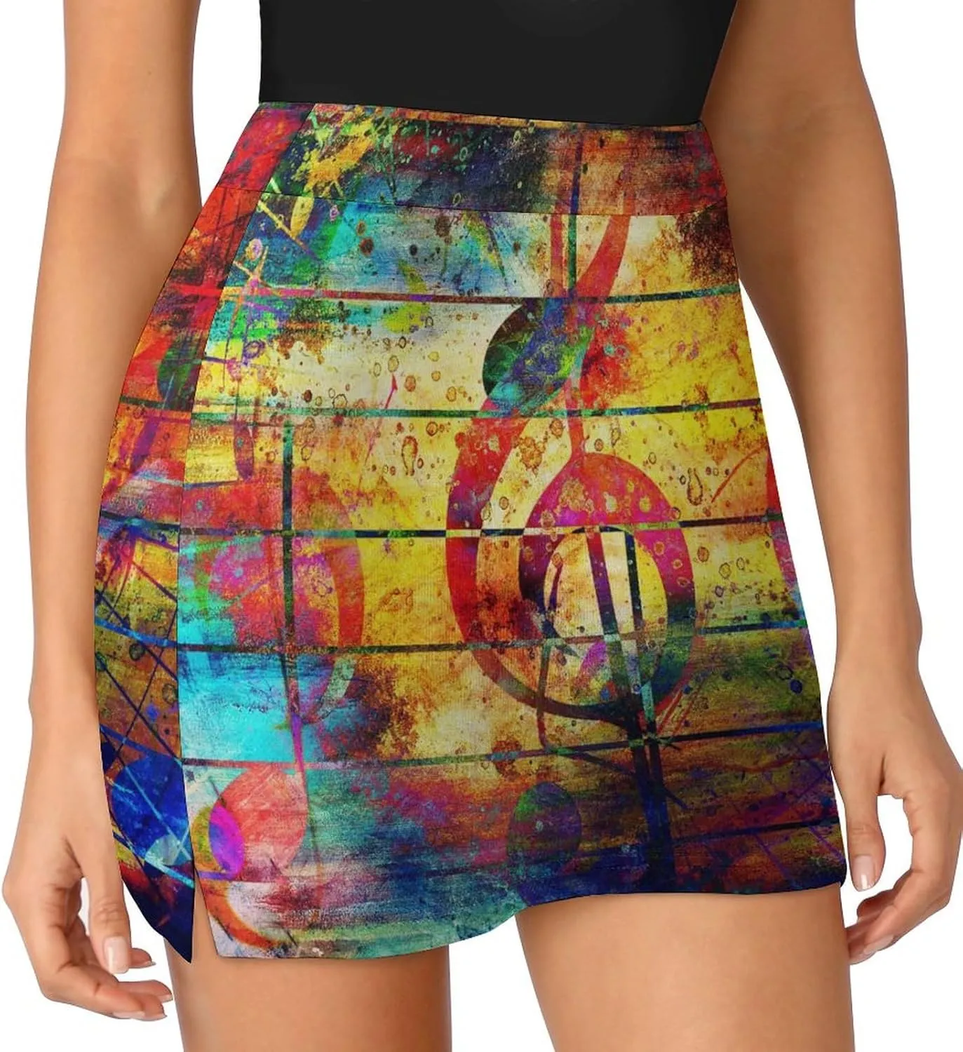 Donnapink Women Yoga Skirt, High Waist A-line Dress Trouser, Running Shorts(S-4XL)