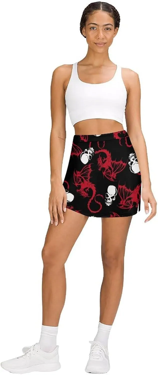 Donnapink Women Yoga Skirt, High Waist A-line Dress Trouser, Running Shorts(S-4XL)