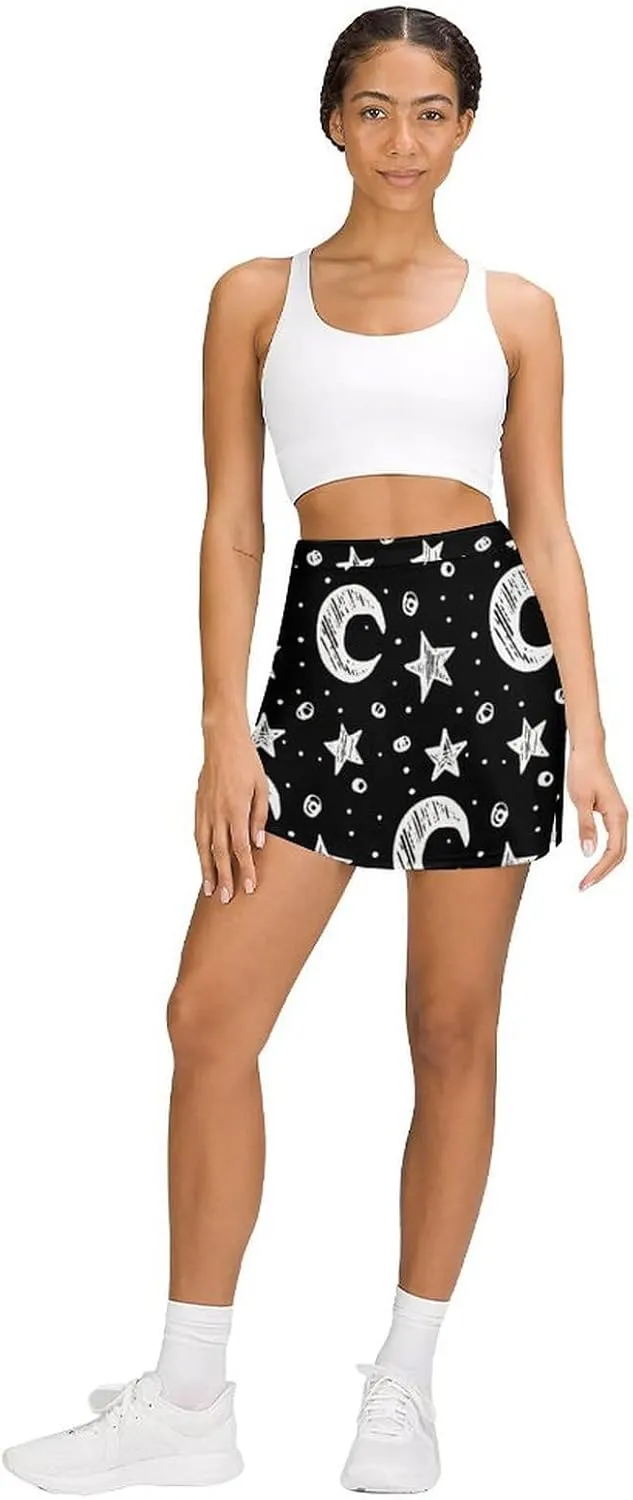 Donnapink Women Yoga Skirt, High Waist A-line Dress Trouser, Running Shorts(S-4XL)