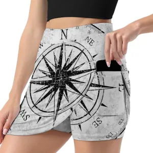 Donnapink Women Yoga Skirt, High Waist A-line Dress Trouser, Running Shorts(S-4XL)