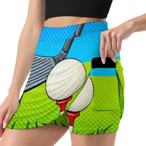 Donnapink Women Yoga Skirt, High Waist A-line Dress Trouser, Running Shorts(S-4XL)